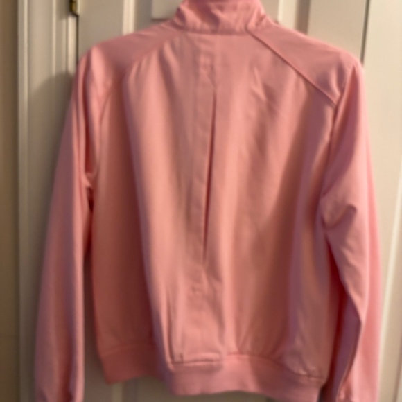 Full Zip Snap Pockets Pink Izod Golf Jacket Coat Vintage Size S - Picture 3 of 6